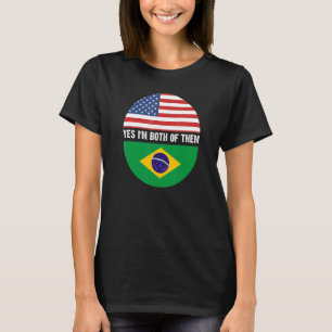 Brasilianska flagga i Brasilien, manar T Shirt
