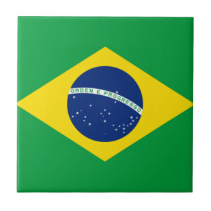 Brasilianska flagga kakelplatta