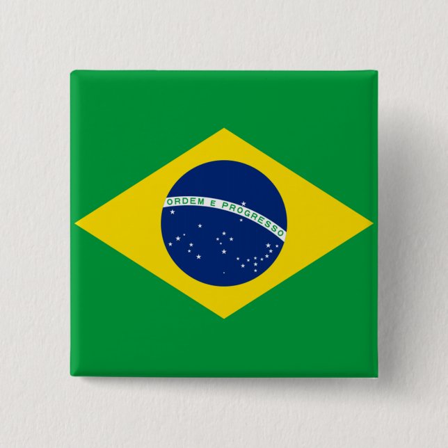 Brasilianska flagga knapp (Framsida)
