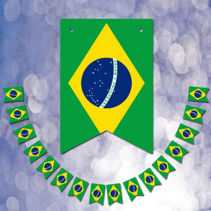 Brasilianska Flagga & Party Brasilien-banderoller/