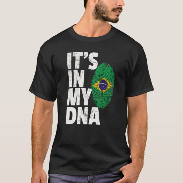 Brasilianska Flagga Pride Land Home Nation T Shirt (Framsida)