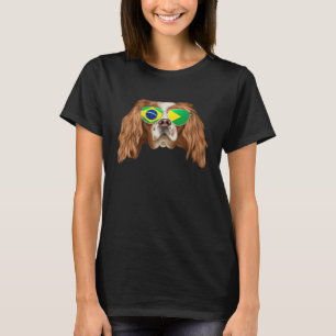 Brasilianska Flaggan Engelsk Toy Spaniel Hund Bras T Shirt