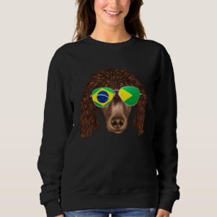Brasilianska flaggan Irländsk vattenspaniel Hund B T Shirt