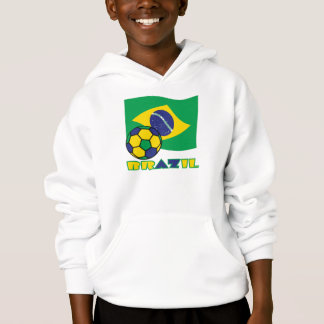 Brasilianska flaggan och fotboll t shirt