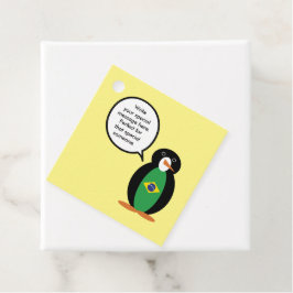 Brasilianska flaggan talande Ms Penguin Personlig  Gåvor Etiketter