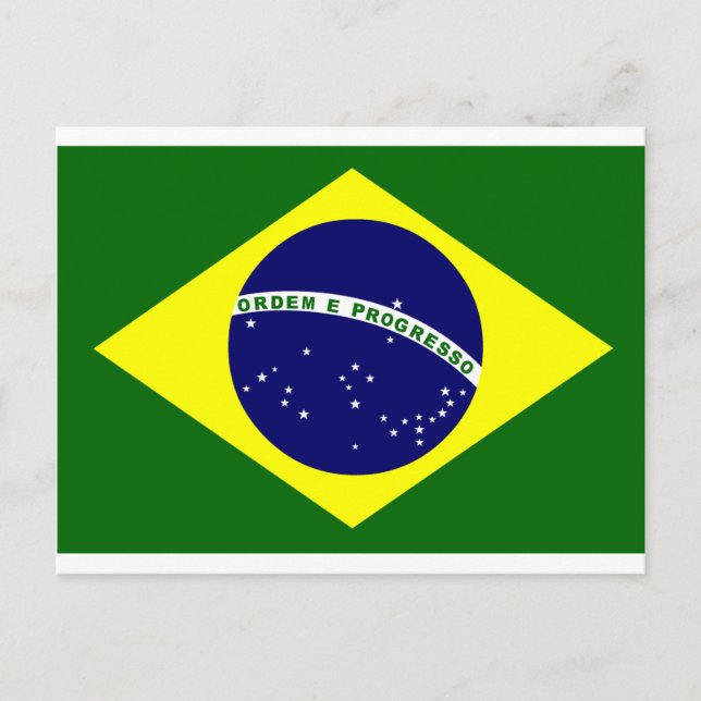 Brasilianska flaggan vykort (Framsida)