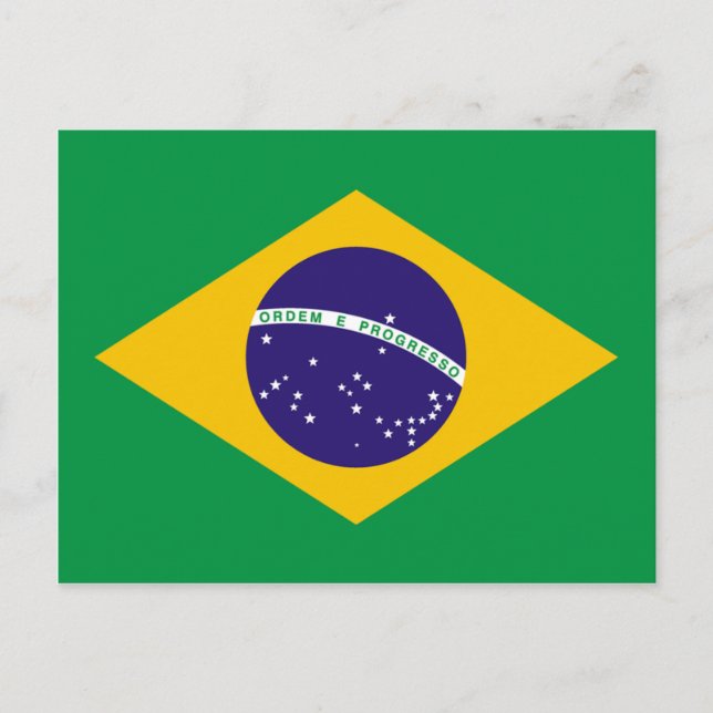 Brasilianska flaggan vykort (Framsida)
