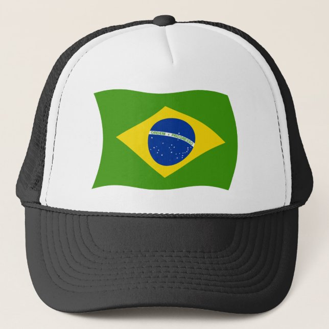 Brasilianska flaggans mössa truckerkeps (Framsida)