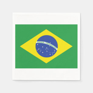 Brasilianska flaggapappersservetter pappersservett