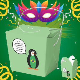 Brasilianska flaggpratande Ms Penguin Personlig  Presentaskar