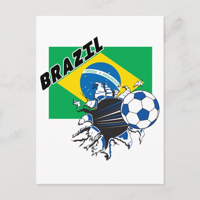 Brasilianska fotbollsredskap vykort (Framsida)