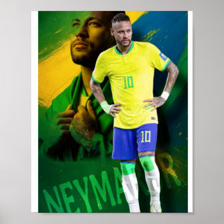 brasilianska fotbollsspelaren neymar jr poster