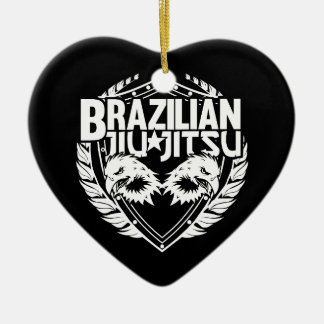 Brasilianska Jiu Jitsu Emblem Julgransprydnad Keramik