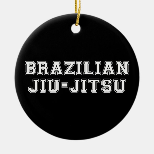 Brasilianska Jiu Jitsu Julgransprydnad Keramik (Framsidan)