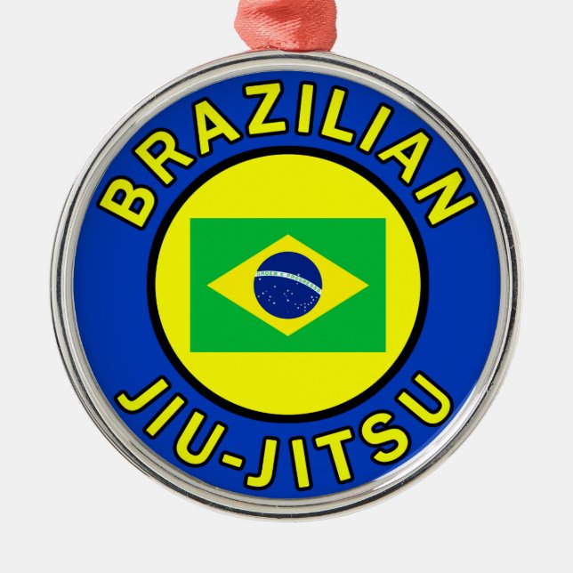 Brasilianska Jiu Jitsu Julgransprydnad Metall (Framsidan)
