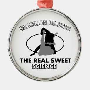 Brasilianska Jiu Jitsu kampsportar Julgransprydnad Metall