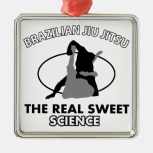 Brasilianska Jiu Jitsu kampsportar Julgransprydnad Metall