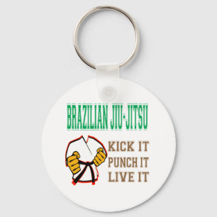 Brasilianska Jiu-Jitsu sparkar det, slår det, bor Nyckelring