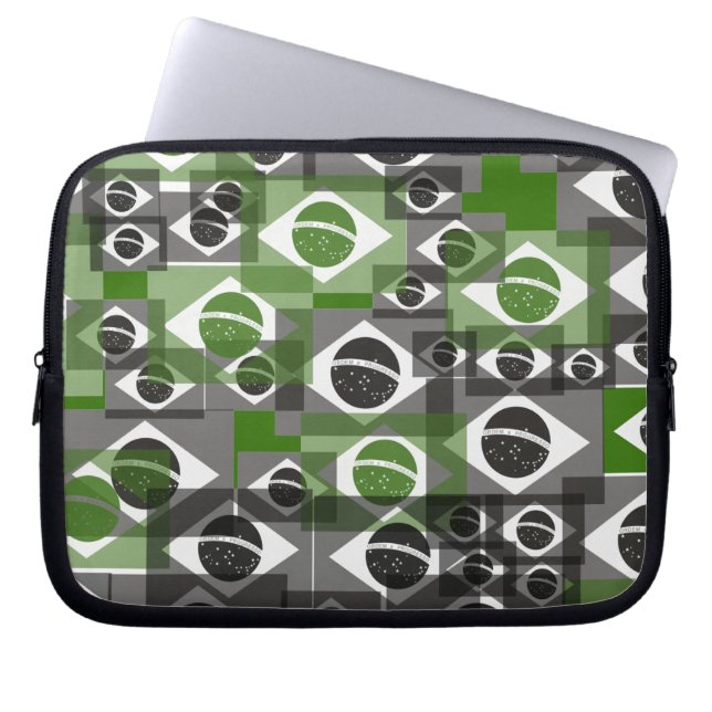 Brasilianska mönster laptop sleeve (Framsidan)