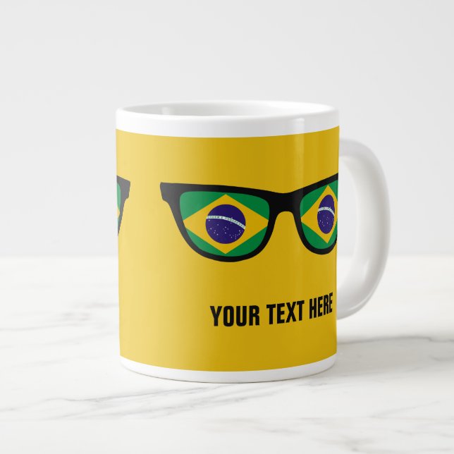 Brasilianska Shades anpassningsbar mugg Jumbo Mugg (Framsida höger)
