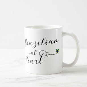 Brasilianska vid Heart Mugg, Brasilien Kaffemugg