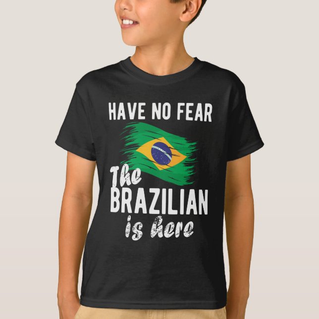 Brasilianskt arv Brasilien Roots Brasiliansk Flagg T Shirt (Framsida)