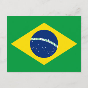 Brasilianskt (brasilianskt) vykort för Flagga