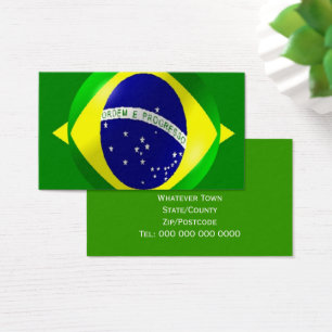 Brasilianskt Flagga-Affärskort Visitkort