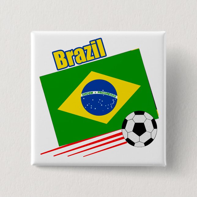 Brasilianskt fotbolllag knapp (Framsida)