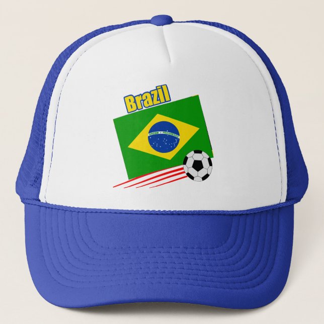 Brasilianskt fotbolllag truckerkeps (Framsida)