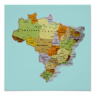 Brasilianskt kartafototryck fototryck