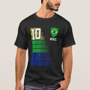 Brasilianskt nummer 10 Brasiliansk idrottslag T Shirt