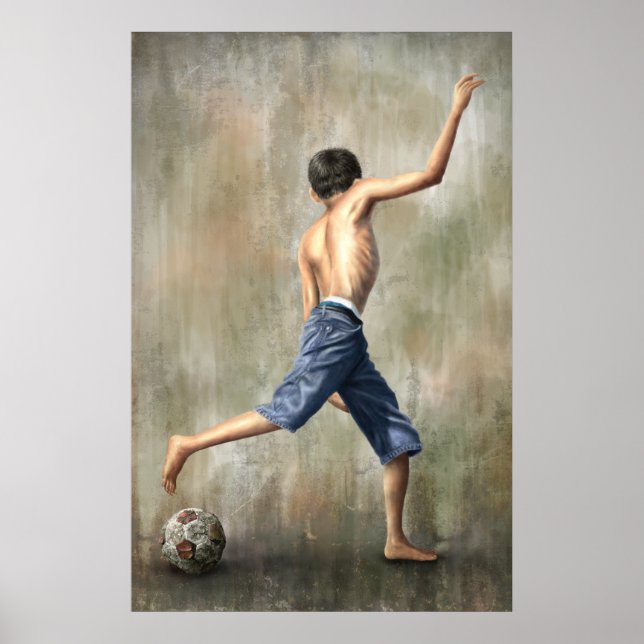 Brasilien 2014 The Desire Soccer Art av Jackie Lia Poster (Framsidan)