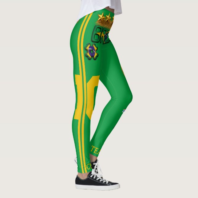Brasilien 2026 Global Games: Guld Trophy & Jersey  Leggings (Höger)