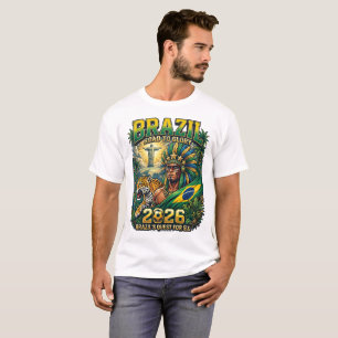 Brasilien 2026 Personlig Fotbollsfan T-Shirt
