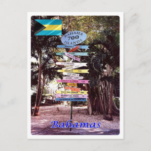 Brasilien - Bahamas - Riktningsskylt - Vykort