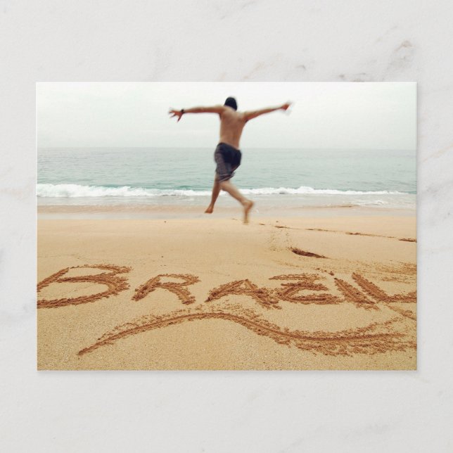 BRASILIEN. Barechest man med simmande kostym Vykort (Framsida)