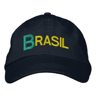 Brasilien Big Brev Embroied Baseball Hat Broderad Keps