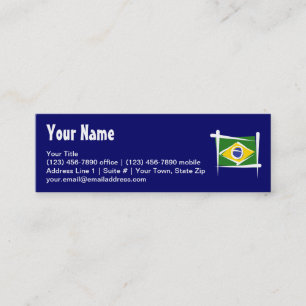 Brasilien borstar flagga mini visitkort