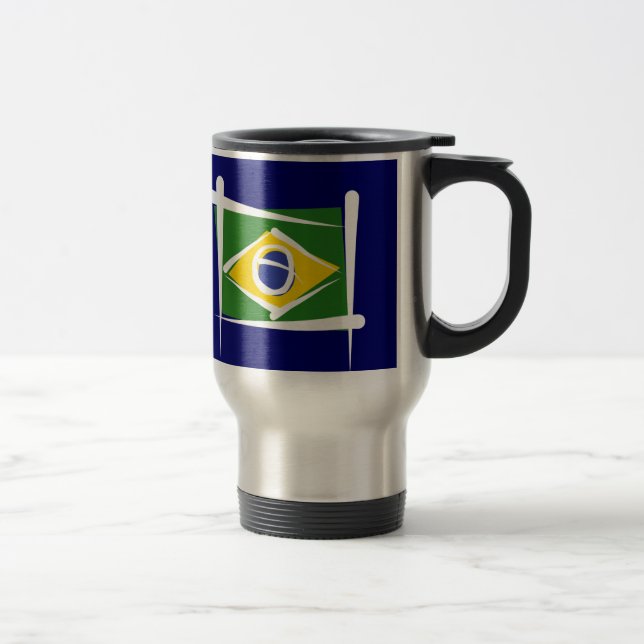 Brasilien borstar flagga resemugg (Höger)