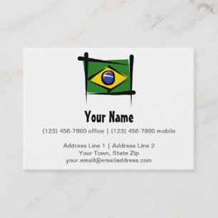 Brasilien borstar flagga visitkort