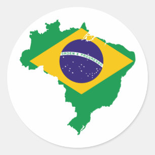 Brasilien BR Runt Klistermärke