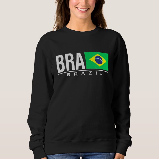 Brasilien Brasil Flagga Brazilian Land Code Bra Sp T Shirt (Framsida)