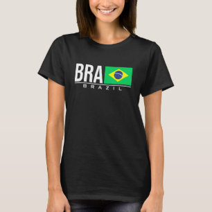 Brasilien Brasil Flagga Brazilian Land Code Bra Sp T Shirt