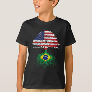 Brasilien Brasil Roots American Grown För manar Wo T Shirt