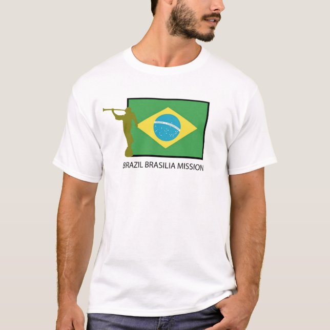 BRASILIEN BRASILIA BESKICKNING LDS TEE SHIRT (Framsida)