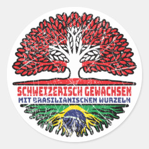 Brasilien Brasilianisch Schweizer Schweiz Baum Runt Klistermärke