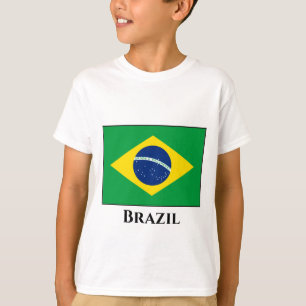 Brasilien (brasiliansk Flagga) T Shirt