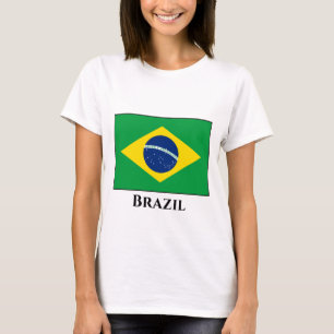 Brasilien (brasiliansk Flagga) T Shirt