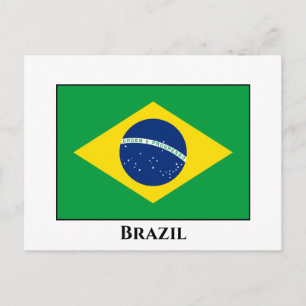 Brasilien (brasiliansk Flagga) Vykort